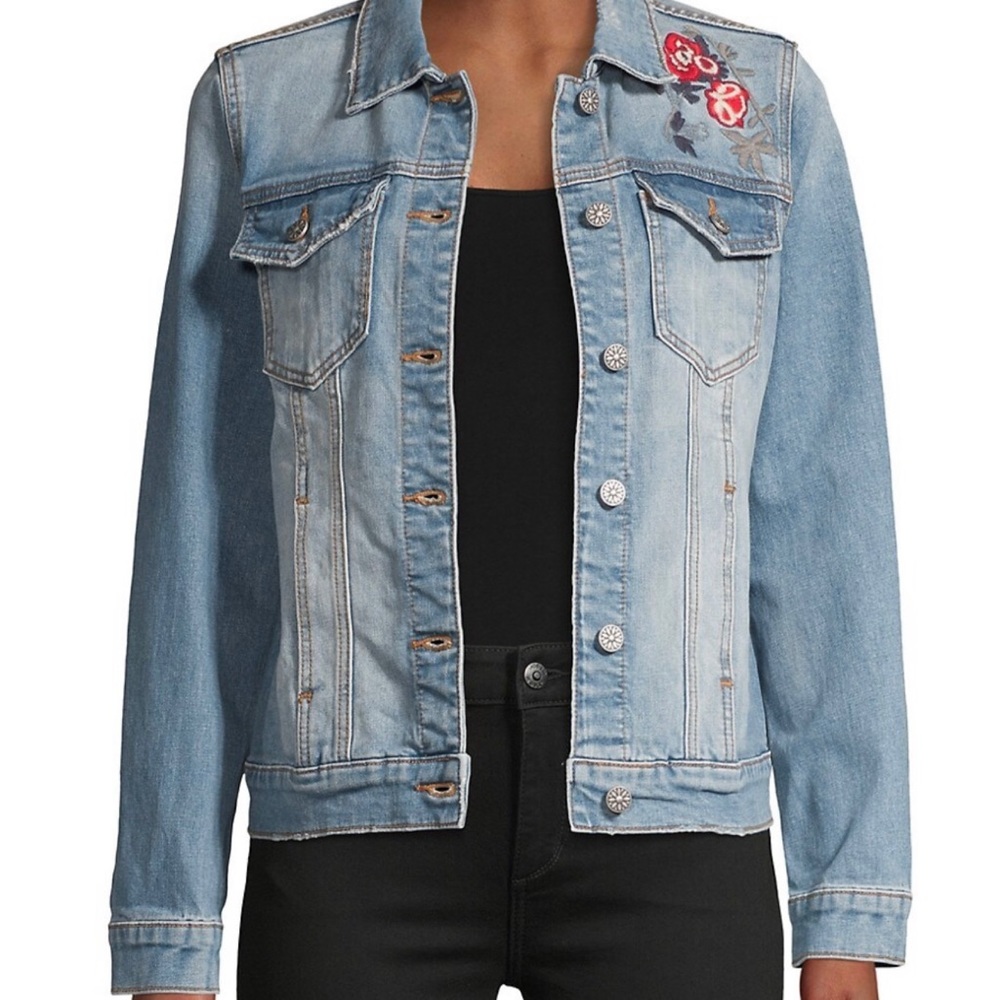 Driftwood Embroidered Light Blue Denim Jean Jacket